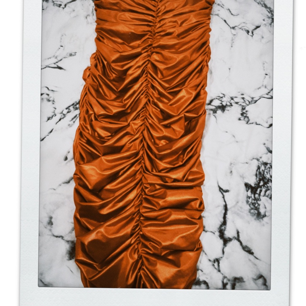 Sorella Boutique Burnt Orange Latex Tube Dress